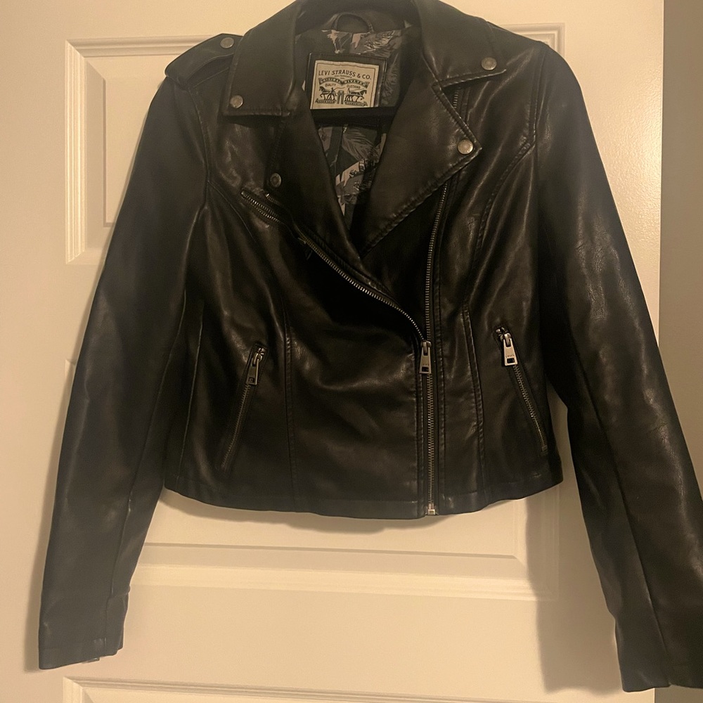 Levi Strauss vintage Faux Vegan Leather Jacket size Small